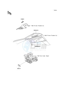 KSF 250 A [MOJAVE 250] (A15-A18) [MOJAVE 250] drawing DECALS-- KSF250-A16- -