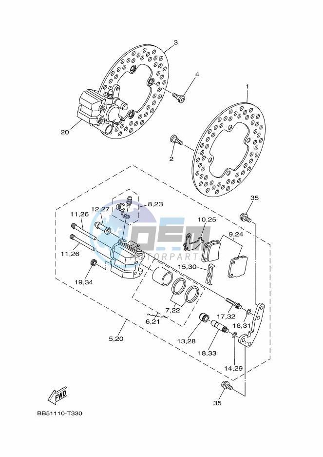 FRONT BRAKE CALIPER