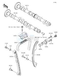 JET SKI STX-15F JT1500AHF EU drawing Camshaft(s)/Tensioner