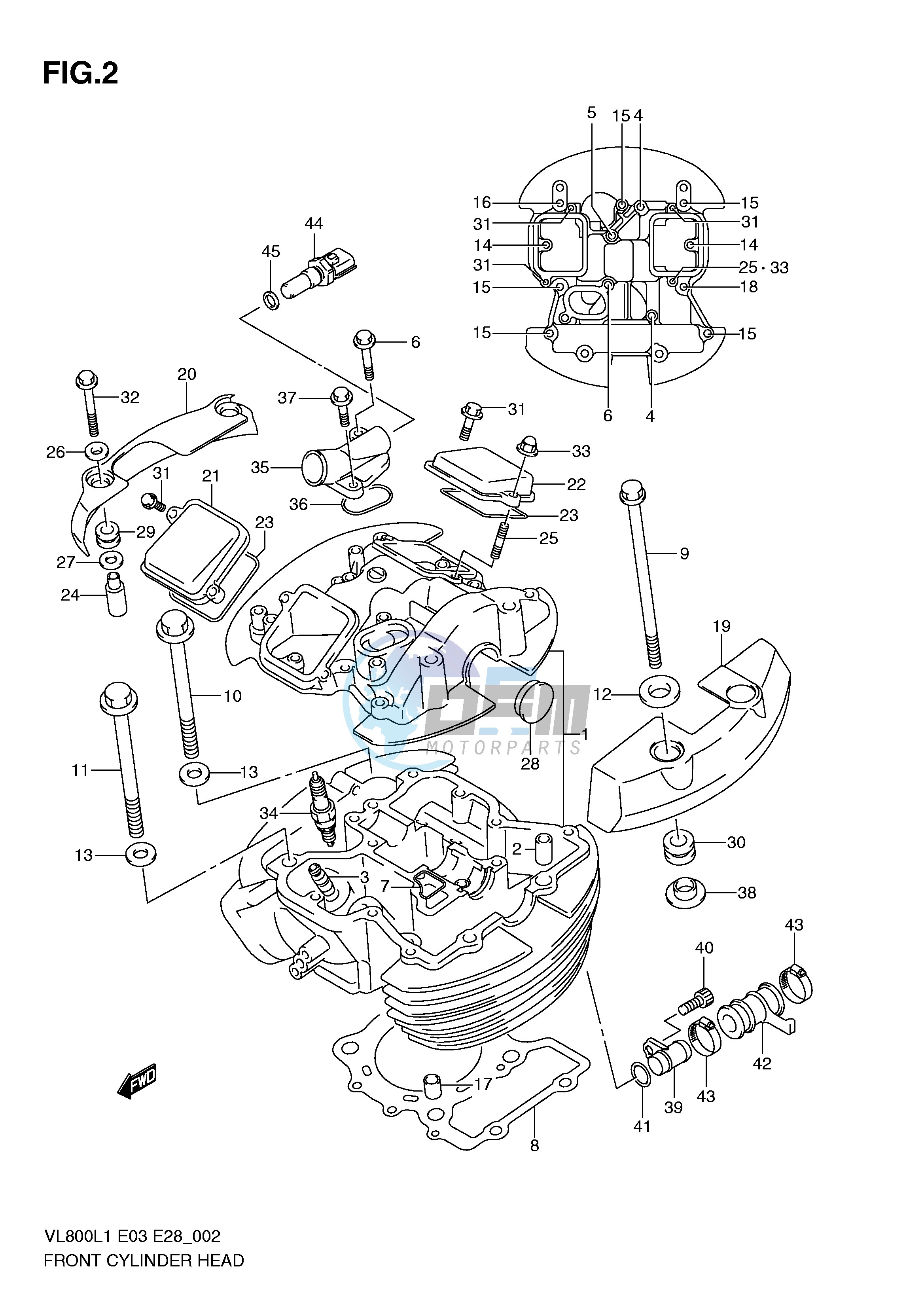 FRONT CYLINDER HEAD (VL800L1 E3)