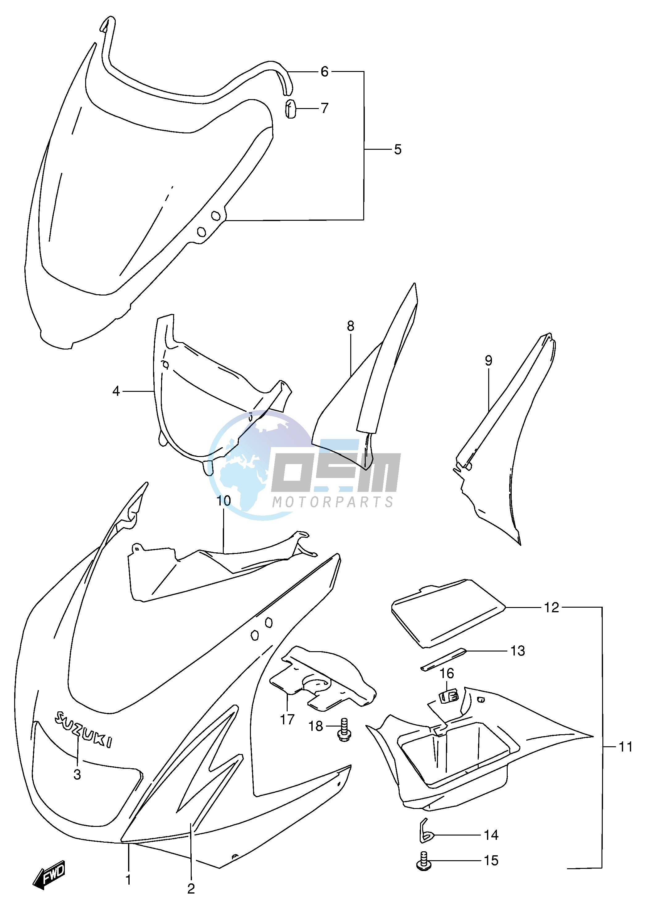 COWLING BODY (RF900RW)