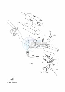 YZ85LW YZ80 (B0GL) drawing HANDLE SWITCH & LEVER