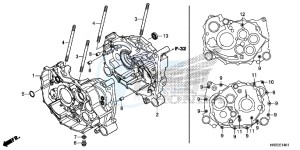 TRX420FE1F TRX420 Europe Direct - (ED) drawing CRANKCASE (TRX420FE1/ FM1/ FM2/ TE1/ TM1)