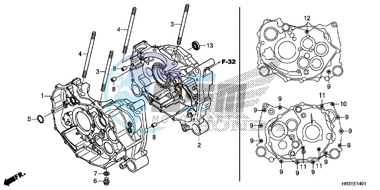 CRANKCASE (TRX420FE1/ FM1/ FM2/ TE1/ TM1)