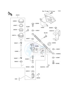 KL 650 A [KLR650] (A10-A14) [KLR650] drawing REAR MASTER CYLINDER