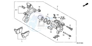 CBR1000RAA F / ABS CMF drawing REAR BRAKE CALIPER