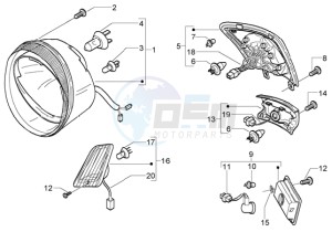 Granturismo 200 L drawing Front lights rear lights