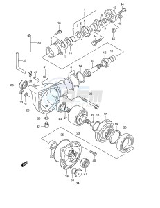 LT-F500F (E24) drawing FINAL BEVEL GEAR (FRONT)(MODEL W X Y)