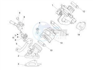 PRIMAVERA 125 4T 3V IGET IE ABS-NOABS E2-E4 (APAC) drawing Throttle body - Injector - Induction joint