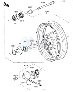 ZX 1000 B [NINJA ZX-10] (B3) [NINJA ZX-10] drawing FRONT WHEEL