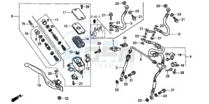 ST1100A drawing FR. BRAKE MASTER CYLINDER (ST1100A)