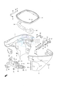 DF 25 V-Twin drawing Side Cover Gas Assist Tilt