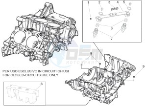 RSV4 Kit Engine SBK R 2012-2014 1000 drawing Crankcase assembly