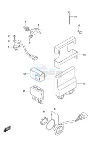 DF 90A drawing PTT Switch/Engine Control Unit