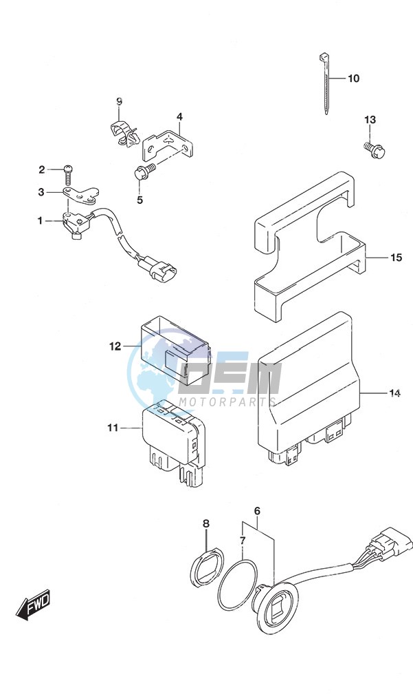 PTT Switch/Engine Control Unit