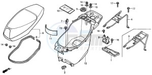 SFX50SMM drawing SEAT/LUGGAGE BOX