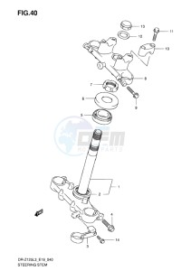 DR-Z125 EU drawing STEERING STEM