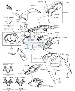 NINJA ZX-10R ABS ZX1000SGF XX (EU ME A(FRICA) drawing Cowling