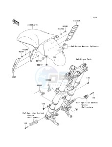 KRF 750 F [TERYX 750 4X4 NRA OUTDOORS] (F8F) C8FA drawing FRONT FENDER-- S- -