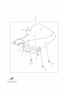 YFM700FWAD GRIZZLY 700 EPS (B4F4) drawing SEAT