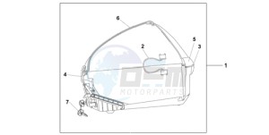 XL700V9 UK - (E / MKH SPC) drawing 45L TOP BOX CARNELLIAN RED