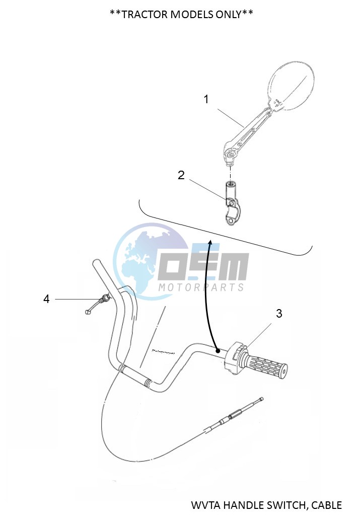 WVTA HANDLE SWITCH, CABLE