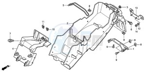 CBR125RW drawing REAR FENDER