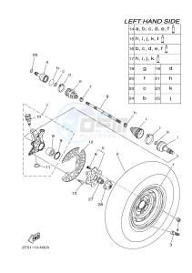 YFM700FWBD YFM70KPXH KODIAK 700 EPS (2SME) drawing FRONT WHEEL