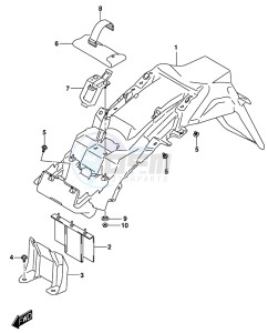 DL250 drawing REAR FENDER