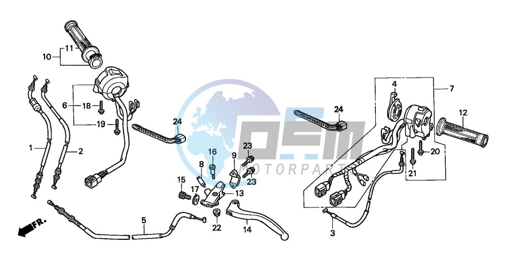 HANDLE LEVER/SWITCH/ CABLE (2)