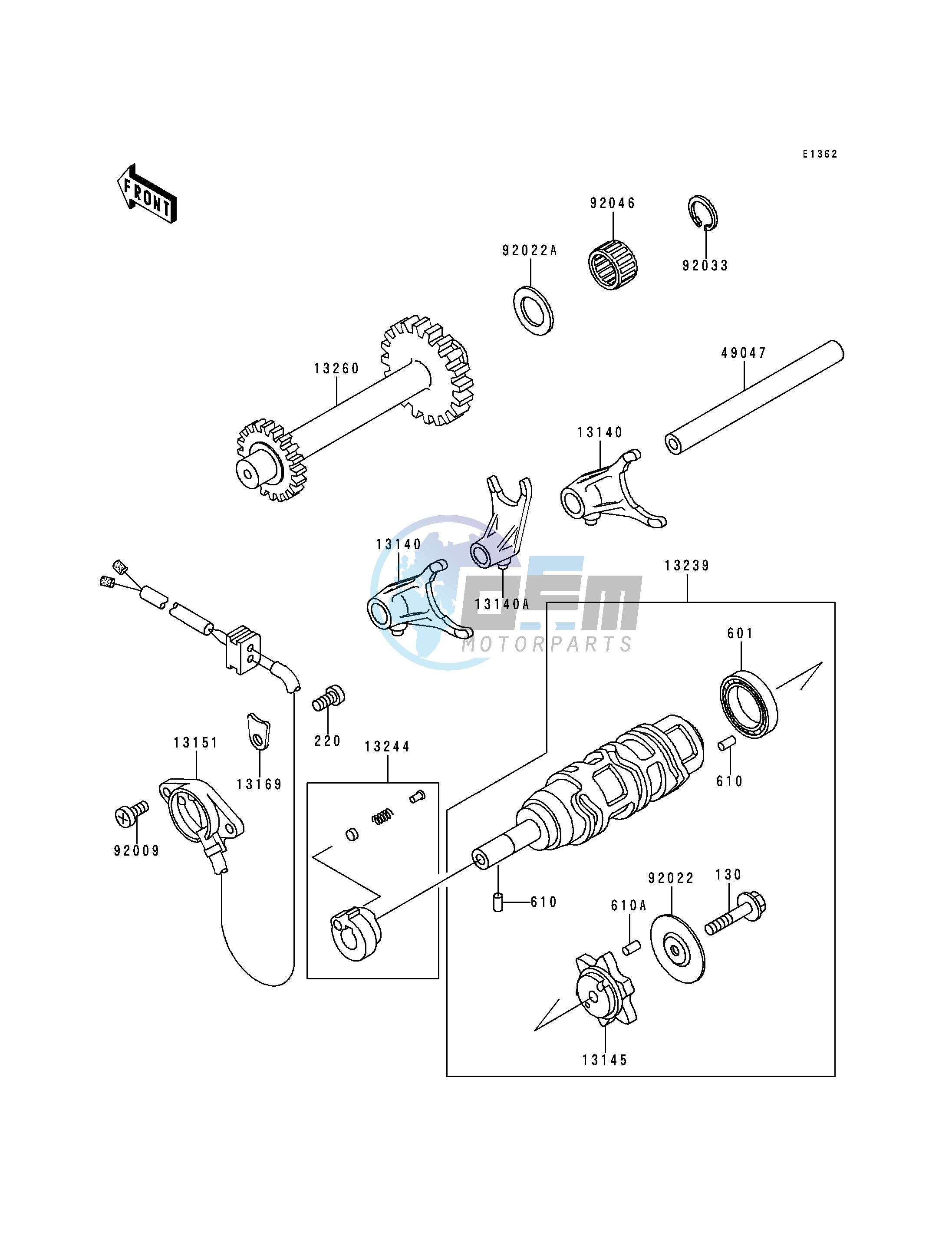 GEAR CHANGE DRUM_SHIFT FORK-- S- -