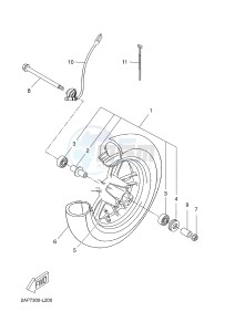 YN50FM NEO'S 4 (2CG7) drawing FRONT WHEEL