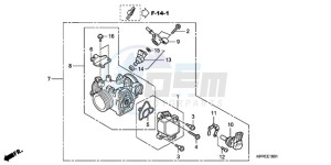 CBR125RWA Europe Direct - (ED / WH) drawing THROTTLE BODY