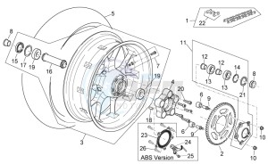 Shiver 750 drawing Rear Wheel