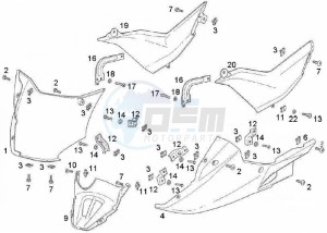 GPR - 50 cc VTHRF1A1A Euro 2 2T LC drawing Rear fairing (Positions)