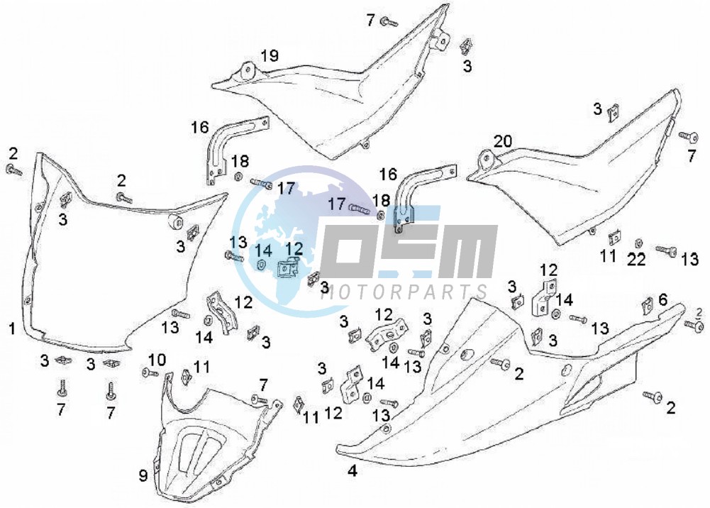 Rear fairing (Positions)