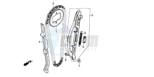 XR250R drawing CAM CHAIN/TENSIONER