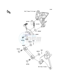 Z1000 ABS ZR1000EDFA FR XX (EU ME A(FRICA) drawing Brake Pedal