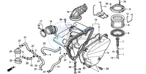 NX650 500 DOMINATOR drawing AIR CLEANER