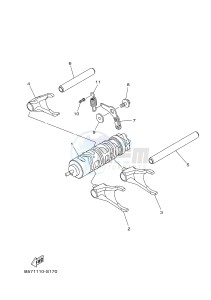 YXZ1000ETS YXZ10YESH YXZ1000R EPS SS SPECIAL EDITION (B57J) drawing SHIFT CAM & FORK