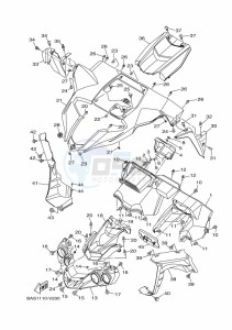 YXZ1000ET YXZ1000R SS (BAST) drawing FRONT FENDER