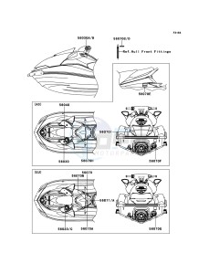 JET SKI ULTRA 260X JT1500E9F EU drawing Labels