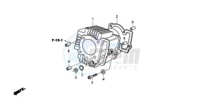 TRX90EX SPORTRAX90 drawing CYLINDER