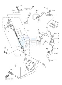 XJ6N ABS 600 XJ6-N (NAKED, ABS) (36B5) drawing REAR MASTER CYLINDER