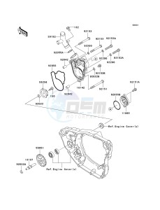 KX 250 W [KX250F MONSTER ENERGY] (W9FA) W9FA drawing WATER PUMP