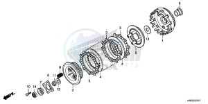 TRX420FM1F TRX420 Europe Direct - (ED) drawing CLUTCH (TRX420FE1/FM1/FM2/TE1/TM1)