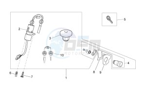 V7 II Racer ABS 750 drawing Lock hardware kit