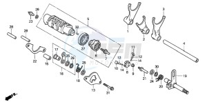 VF750C drawing GEARSHIFT DRUM