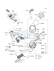 ZX 1000 D [NINJA ZX-10R] (D6F-D7FA) D7F drawing AIR CLEANER