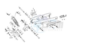 SENDA SM DRD RACING - 50 CC 2T EURO2 drawing SWING ARM - SHOCK ABSORBER